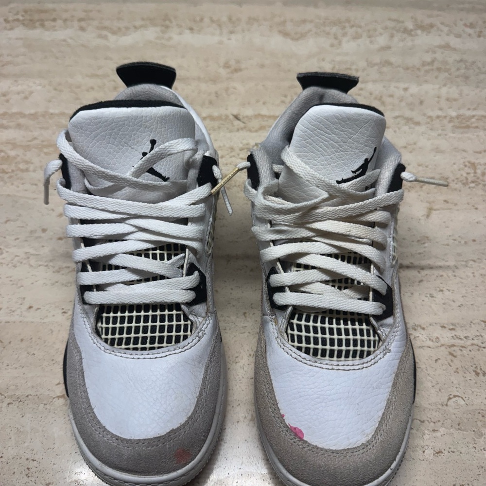Kids White and Gray Sneakers